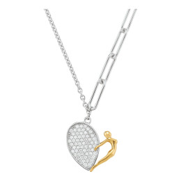 Le Collier Femme Chiara, Jourdan Bijoux, argent 925/1000 bicolore, AJF170087N