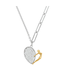 Le Collier Femme Chiara, Jourdan Bijoux, argent 925/1000 bicolore, AJF170087N