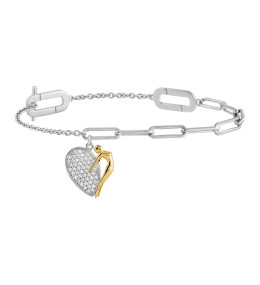 Le Bracelet Femme Chiara, Jourdan Bijoux, argent 925/1000 bicolore, AJF170086B
