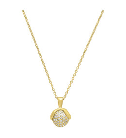 Collier Jourdan Bijoux Athéna, argent 925/1000 Doré et Oxyde De Zirconium AJF170121N