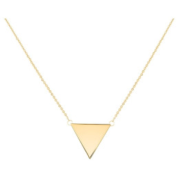 Collier acier PVD jaune motif triangle PHEBUS ACIER 872-041.J