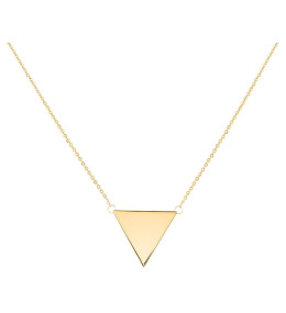 Collier acier PVD jaune motif triangle PHEBUS ACIER 872-041.J