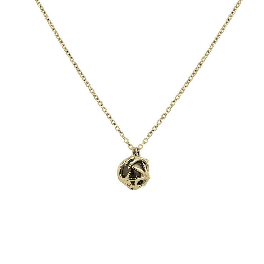 Collier Jourdan Bijoux Lantia, argent 925/1000 Doré et Hématite ABR 023