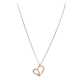 Collier Jourdan Bijoux Aphrodite, argent 925/1000 Bicolore et Oxyde De Zirconium ADY 518