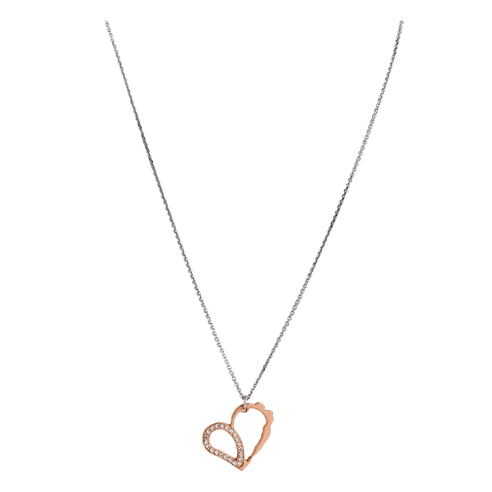 Collier Jourdan Bijoux Aphrodite, argent 925/1000 Bicolore et Oxyde De Zirconium ADY 518