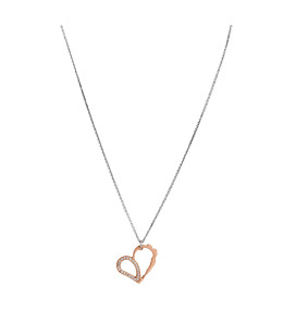 Collier Jourdan Bijoux Aphrodite, argent 925/1000 Bicolore et Oxyde De Zirconium ADY 518