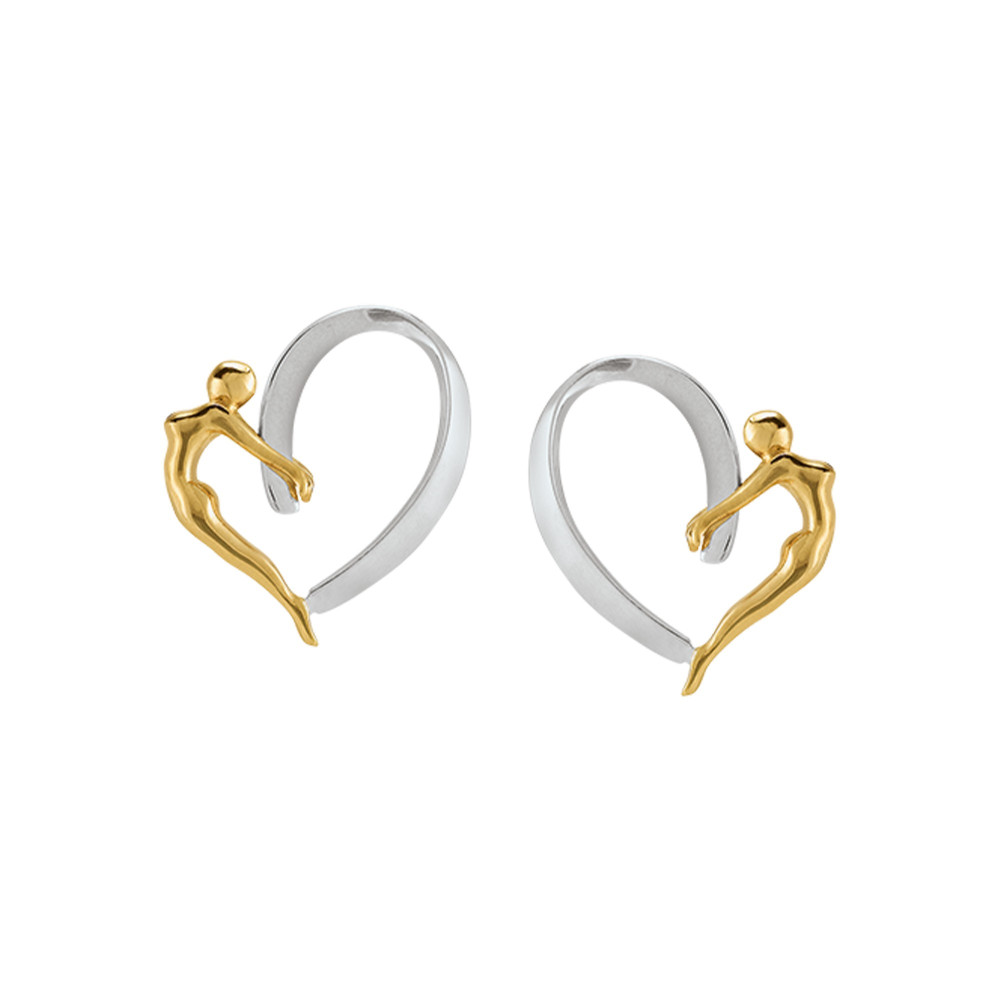 Boucles d'oreilles Jourdan Bijoux Nina, argent 925/1000 Bicolore AJF170003E