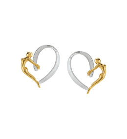 Boucles d'oreilles Jourdan Bijoux Nina, argent 925/1000 Bicolore AJF170003E