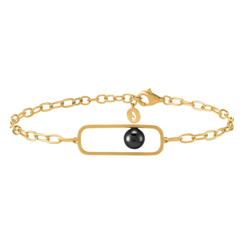 Bracelet Jourdan Bijoux Ariane, argent 925/1000 Doré et Hématite AJF170019B