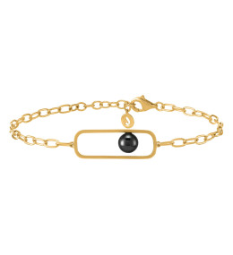 Bracelet Jourdan Bijoux Ariane, argent 925/1000 Doré et Hématite AJF170019B