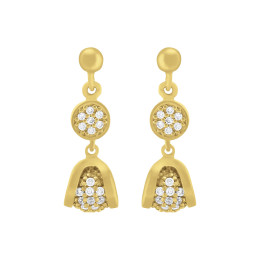 Boucles d'oreilles Jourdan Bijoux Athéna, argent 925/1000 Doré et Oxyde De Zirconium AJF170113E