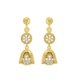 Boucles d'oreilles Jourdan Bijoux Athéna, argent 925/1000 Doré et Oxyde De Zirconium AJF170113E