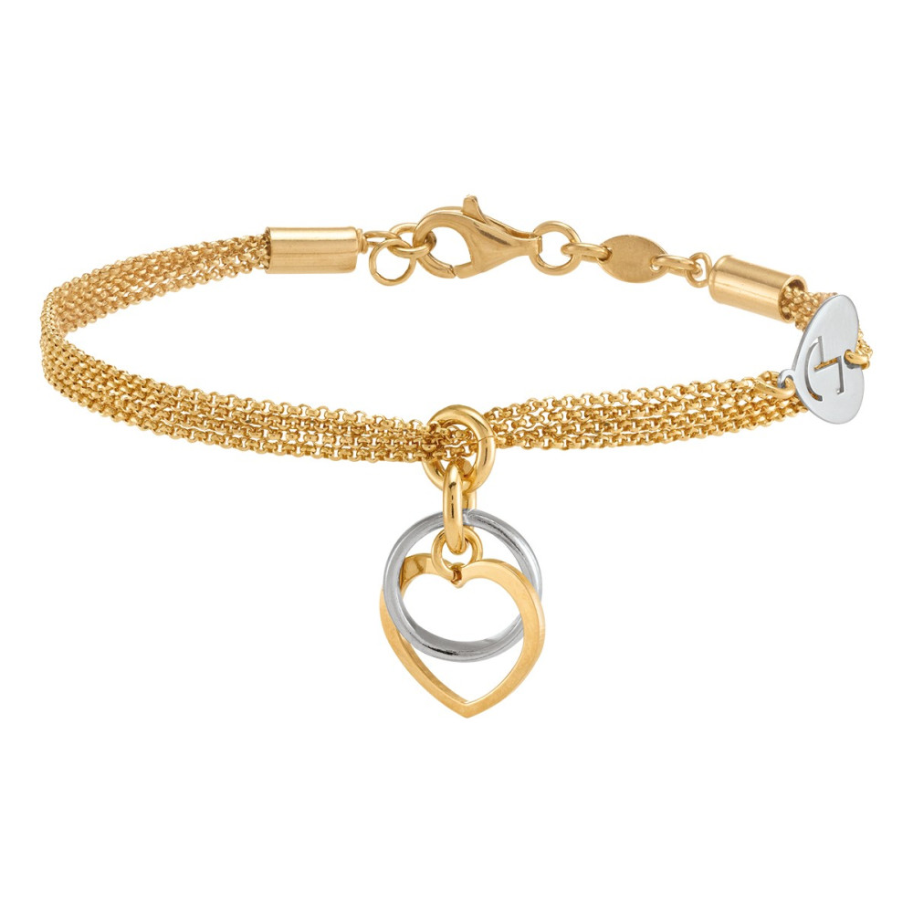 Bracelet Jourdan Bijoux Valentine, argent 925/1000 Bicolore AJF210002B