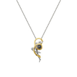 Collier Jourdan Bijoux Volute, argent 925/1000 et Hématite AMK 050
