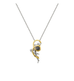 Collier Jourdan Bijoux Volute, argent 925/1000 et Hématite AMK 050