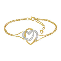Bracelet Jourdan Bijoux Roxane, argent 925/1000 Bicolore et Oxyde De Zirconium AMK 055