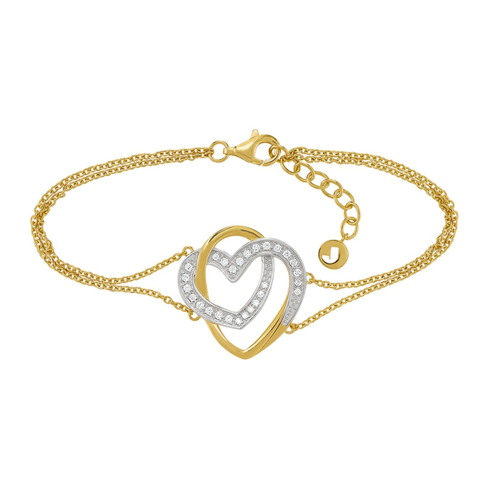 Bracelet Jourdan Bijoux Roxane, argent 925/1000 Bicolore et Oxyde De Zirconium AMK 055