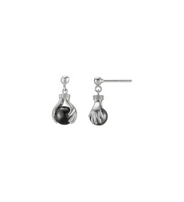 Boucles d'oreilles Jourdan Bijoux Helicé, argent 925/1000 et Hématite AMK 080