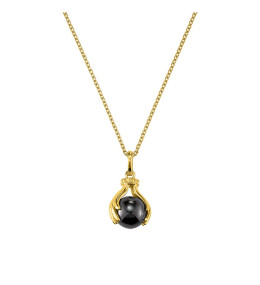 Collier Jourdan Bijoux Helicé, argent 925/1000 Doré et Hématite AMK 090