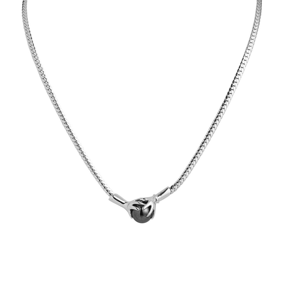 Collier Jourdan Bijoux Helicé, argent 925/1000 et Hématite ART 104 HE