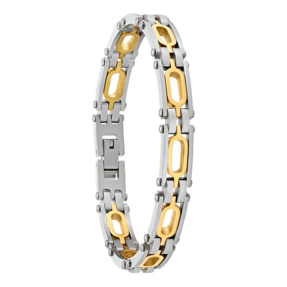 Bracelet Jourdan Bijoux Apollo, Acier Bicolore  JH110016B