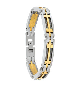 Bracelet Homme PRIAM JH110025B Jourdan Bijoux - Collection NOIR MÉTAL CÂBLE