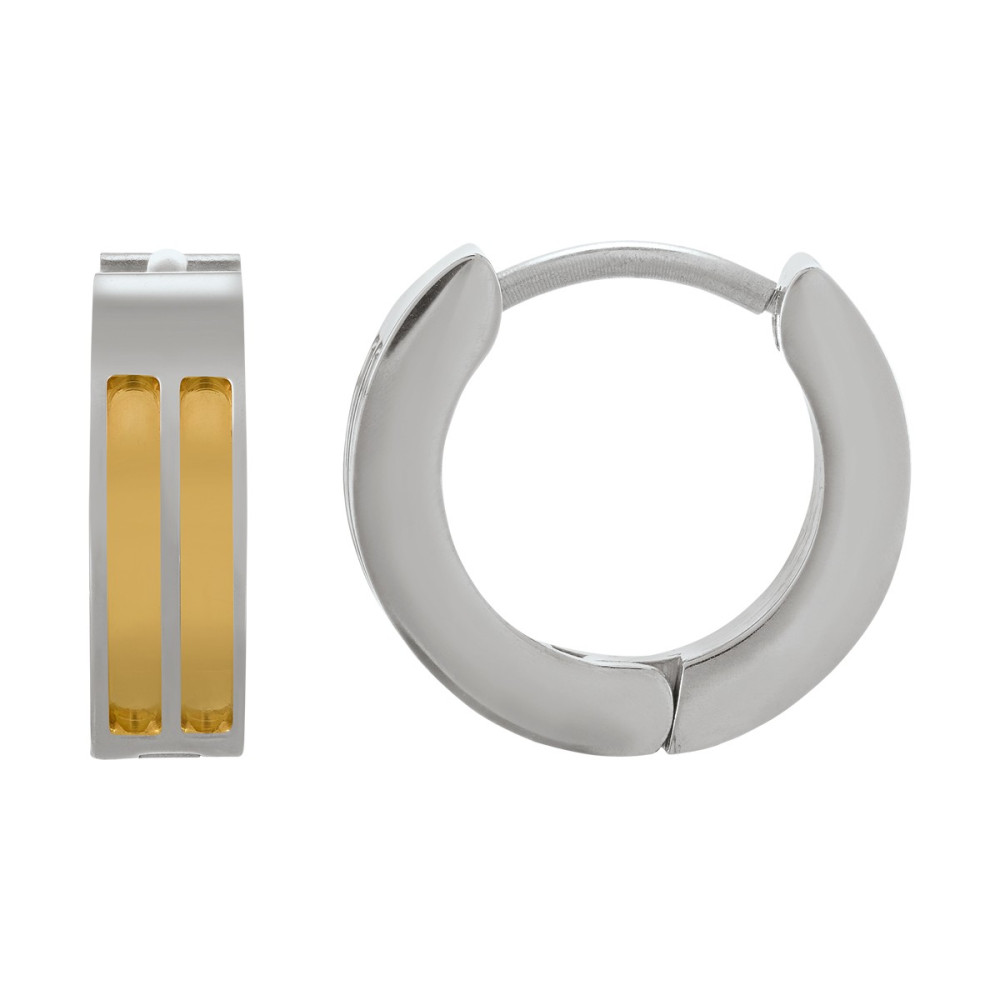 Boucles d'oreilles Jourdan Bijoux Tilos, Acier Bicolore  JH140004E