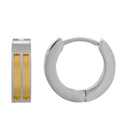 Boucles d'oreilles Jourdan Bijoux Tilos, Acier Bicolore  JH140004E