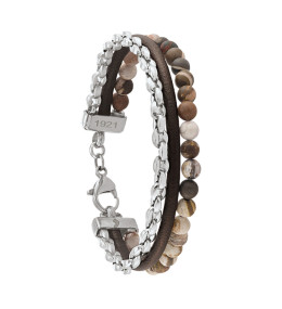 Bracelet Homme FUSION JH150003B Jourdan Bijoux - Collection HERITAGE NATUREL ROC