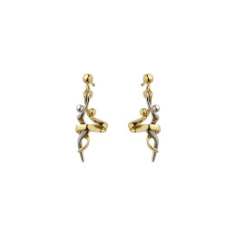 Boucles d'oreilles Jourdan Bijoux Tango, argent 925/1000 et Laiton Doré JS 653