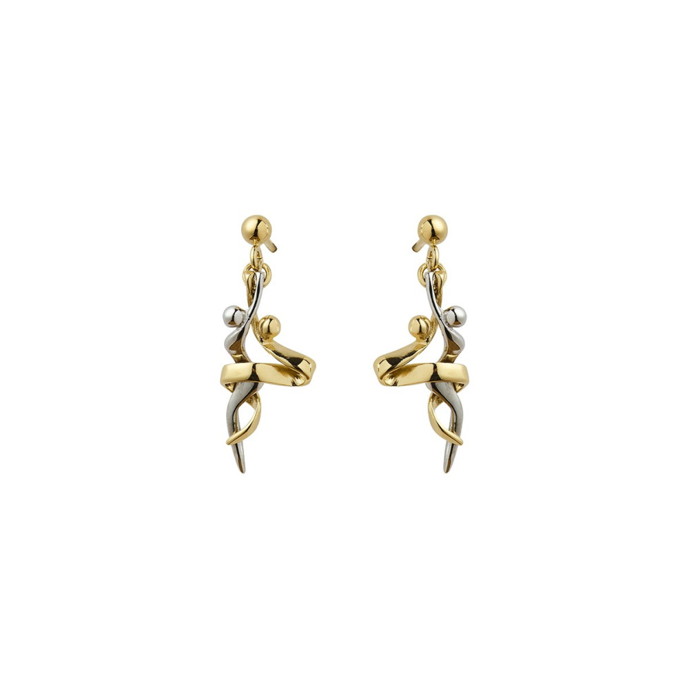 Boucles d'oreilles Jourdan Bijoux Tango, argent 925/1000 et Laiton Doré JS 653