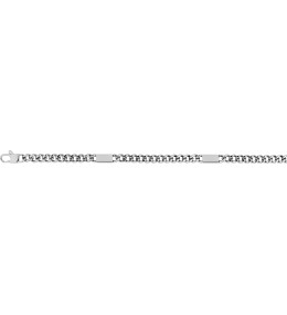 Le Collier homme acier 316L, mailles gourmette + plaques, largeur 5 mm, longueur 50 cm by Stauffer