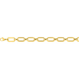 Le Collier femme acier doré jaune, mailles fantaisie, longueur 50 cm by Stauffer.