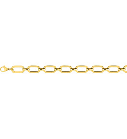 Le Collier femme acier doré jaune, mailles fantaisie, longueur 50 cm by Stauffer.