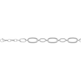 Le Collier femme acier, mailles fantaisie, longueur 50 cm by Stauffer.