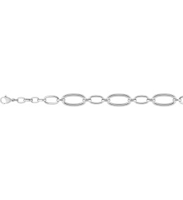 Le Collier femme acier, mailles fantaisie, longueur 50 cm by Stauffer.