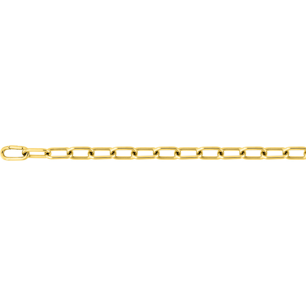 Le Collier femme acier doré jaune, mailles fantaisie, longueur 50 cm by Stauffer.