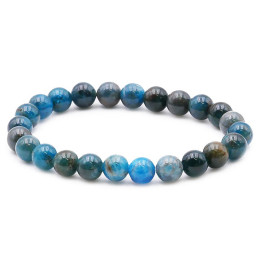 Bracelet pierres naturelles 8 mm apatite bleue AB