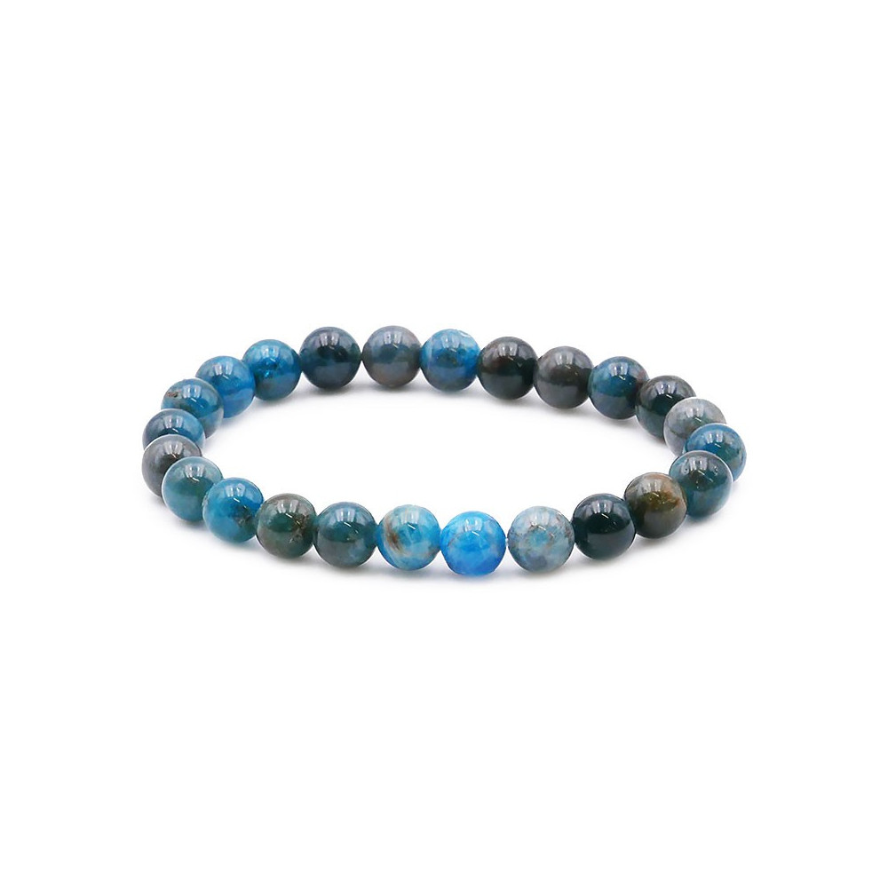 Bracelet pierres naturelles 8 mm apatite bleue AB