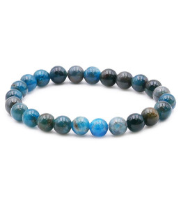 Bracelet pierres naturelles 8 mm apatite bleue AB