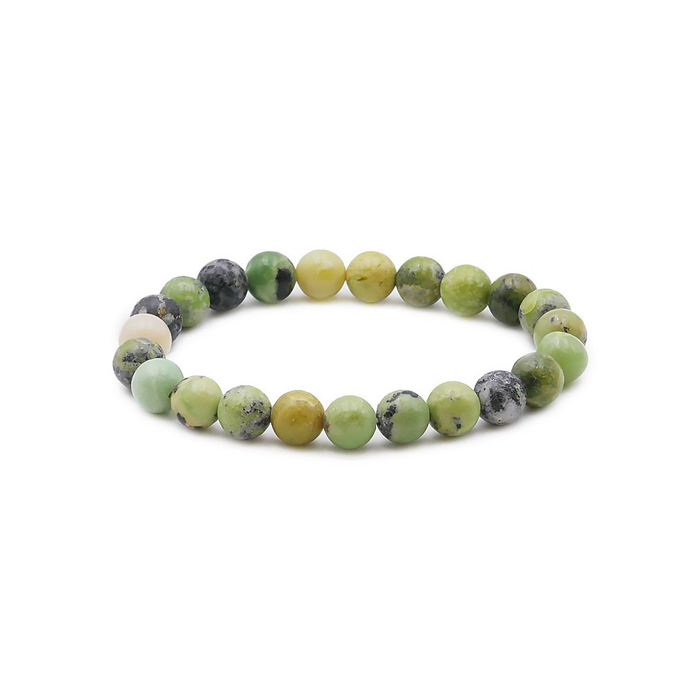 Bracelet pierres naturelles 8 mm chrysoprase citron B