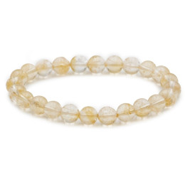 Bracelet pierres naturelles 8mm citrine chauffée AB