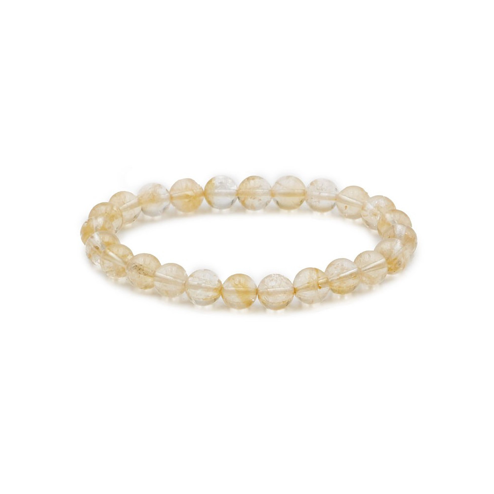 Bracelet pierres naturelles 8mm citrine chauffée AB