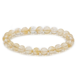 Bracelet pierres naturelles 8mm citrine chauffée AB