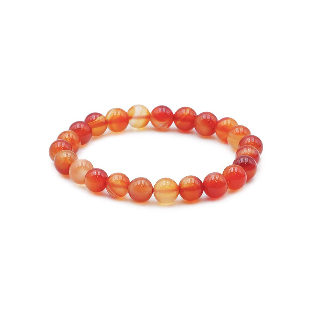 Bracelet pierres naturelles 8mm cornaline A