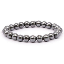 Bracelet pierres naturelles 8mm hématite AB