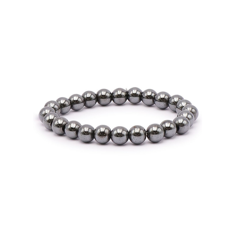 Bracelet pierres naturelles 8mm hématite AB