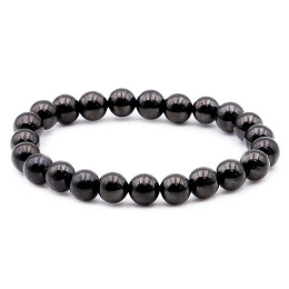 Bracelet pierres naturelles 8mm jais A