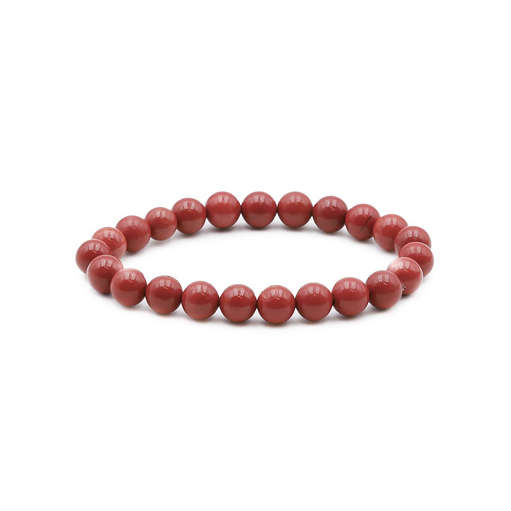 Bracelet pierres naturelles 8mm jaspe rouge AB