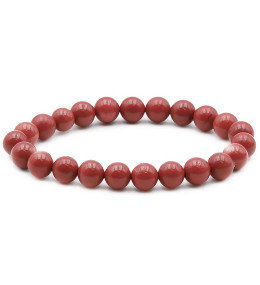 Bracelet pierres naturelles 8mm jaspe rouge AB